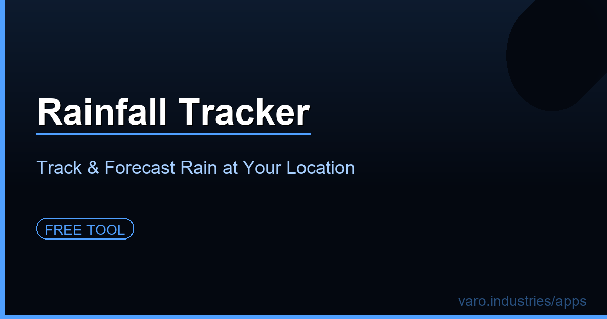 Rainfall Tracker — Track Rain at Your Location | RainTracker.net